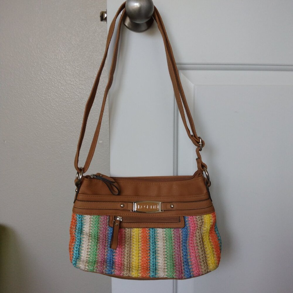 Rosetti Colorful Crochet Pattern Purse Handbag Crossbody